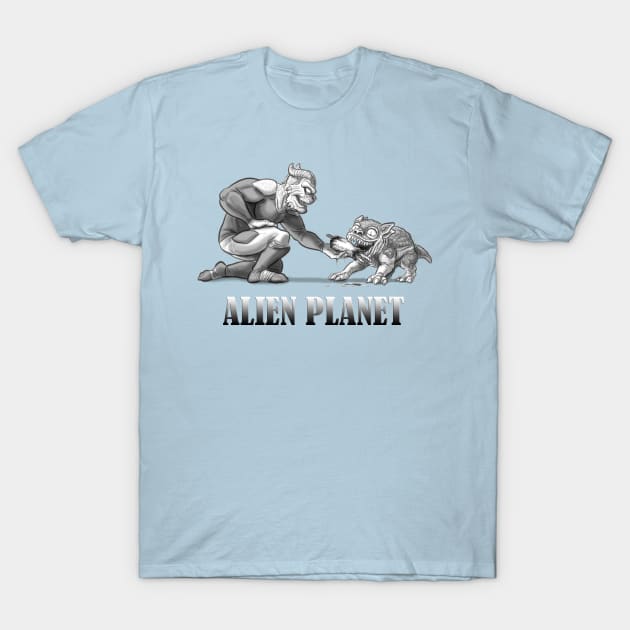 Alien Planet - Feeding Time T-Shirt by Monster Maxson Productions LLC